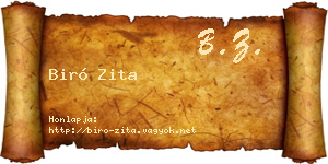 Biró Zita névjegykártya
