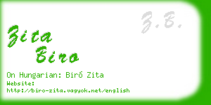 zita biro business card