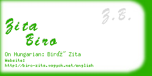 zita biro business card